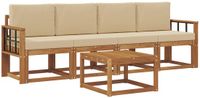 vidaXL - Acacia Hout Loungeset - Natuurlijk en Beige