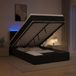 Maison Exclusive Lit Ottoman exclusif, avec matelas et éclairage LED noir, dimensions 120 x 200 cm, revêtement en tissu