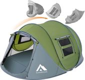 Merkloos / Sans marque Wan GmbH Ruime 4-Persoons Pop-Up Tent met Automatische Setup voor Camping en Wandelen