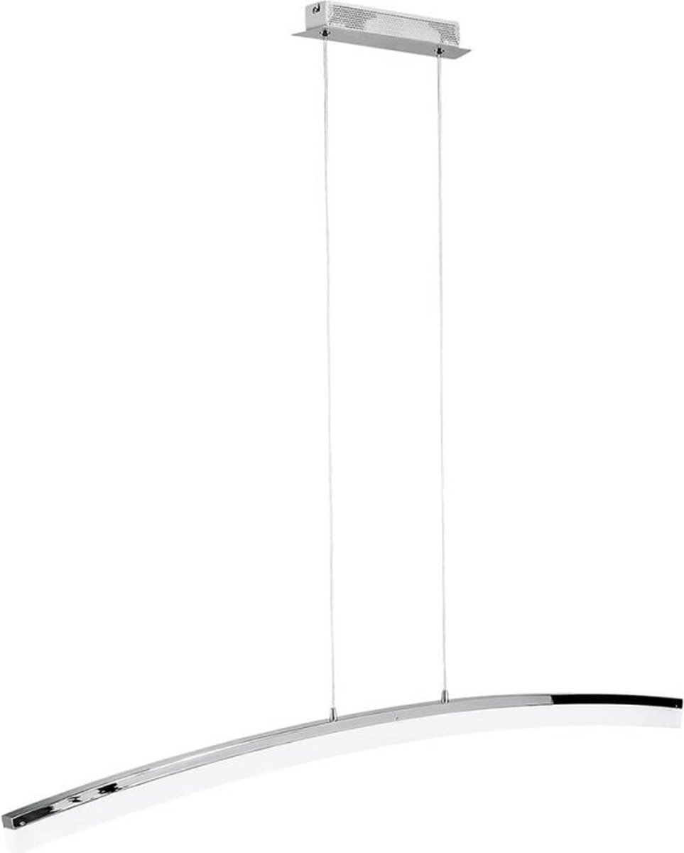 Proventa LED Hanglamp Bended linear - Dimbaar warm wit licht - In hoogte verstelbaar - Zilver