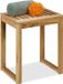 Relaxdays Houten Krukje - 46 cm Hoog - Max. 80 kg - Zitkruk - Bijzettafel - Hout - Lichtbruin