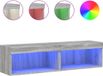 vidaXL Tv-meubels met LED-verlichting 2 st 60x30x30 cm grijs sonoma