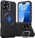 ESR Cyber Armor HaloLock Hoesje Geschikt voor Apple iPhone 16 - Compatibel met MagSafe - Back Cover met Standaard Zwart