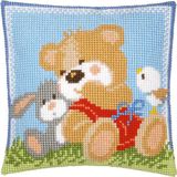 Vervaco Kruissteekkussen kit - Lieve knuffels - PN-0156414