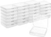 Boîte de rangement sans marque en plastique avec couvercle rabattable (24 pièces)