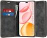 Techsuit Hoesje geschikt voor HONOR 400 Pro - Confy Book Wallet Case - Zwart