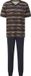 Babista herren Pyjama - 52/54 - donkerblauw - Plus Size