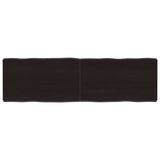 VidaXL Tafelblad Natuurlijke Rand Eikenhout Donkerbruin 180x60x(2-4)cm