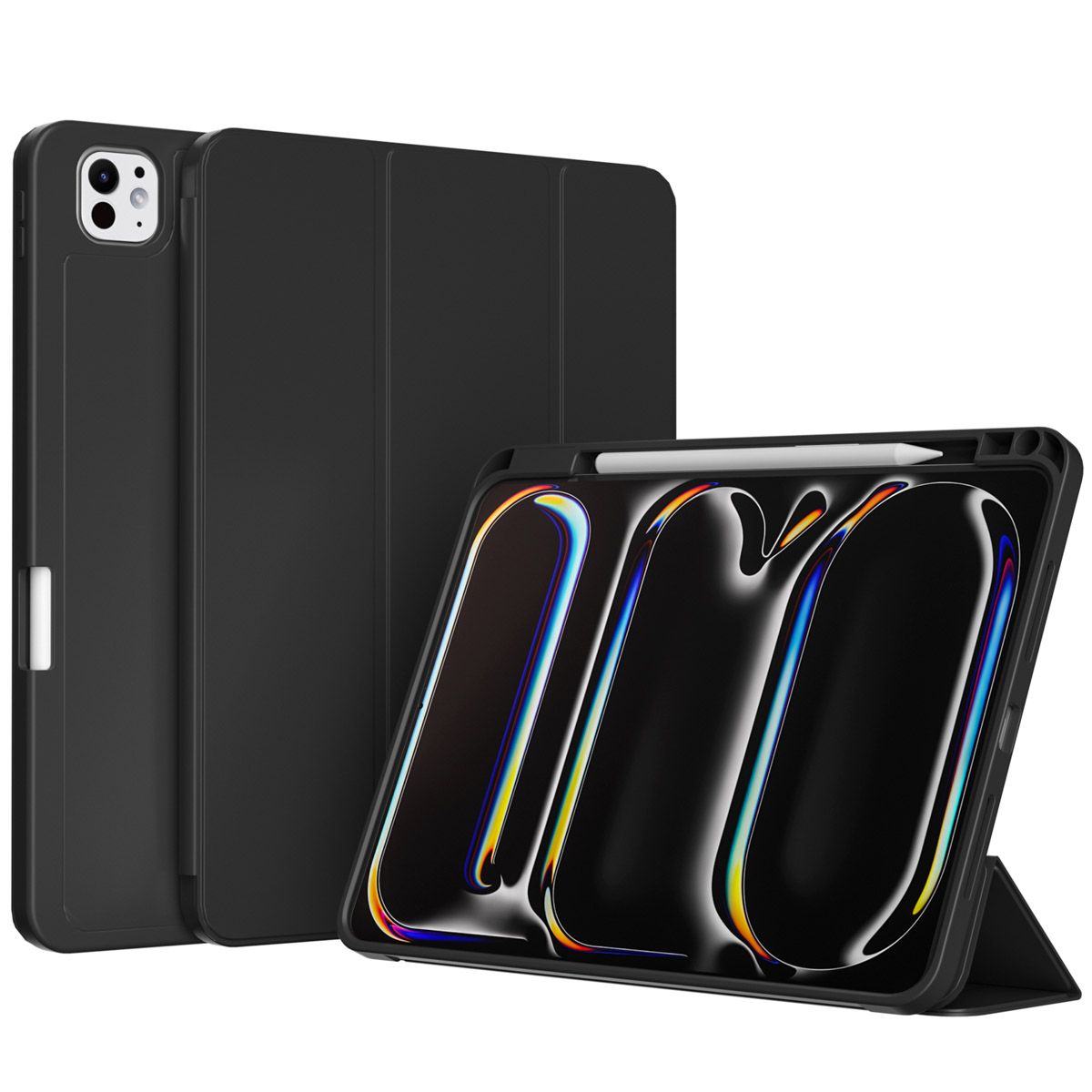 Accezz Smart Silicone Bookcase Apple iPad Pro 11 (2025) M5 / (2024) M4 - Zwart