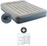 Intex Luchtbed - 2-Persoons - 152 x 203 x 30 cm - Grijs - Inclusief pomp en Hoeslaken