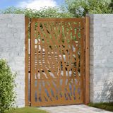 vidaXL Poort met sporenontwerp 100x125 cm weervast staal