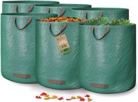 GardenGloss® 6x Tuinafvalzak Met Grepen - 272L Hoge Capaciteit - UV-Stabiel En Waterafstotend - Herbruikbare En Stabiele Tuinzak