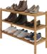 Merkloos Relaxdays Schoenrek van walnoothout, 9 paar, stapelbaar, 46 x 69 x 26 cm, naturel
