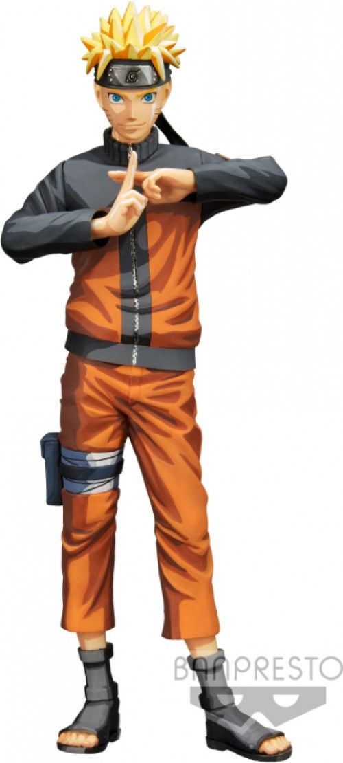 Banpresto Naruto Shippuden Grandista Nero Figure - Uzumaki Naruto Manga Dimensions - Grijs