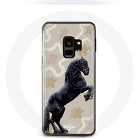 Maniacase Etui voor Samsung Galaxy S9 Zwart Fries Paard Race
