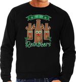 Bellatio Decorations foute kersttrui/sweater heren - Rudolf Reinbeers - zwart - rendier/bier M