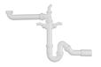 Kirchhoff Siphon de cuisine gain de place en plastique, blanc, 1 1/2" H x 50 mm, avec raccordement appareil 3/4" - 98833748