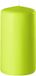 Enlightening Candles Bougie cylindrique - bougie conique - vert citron - D6 x H15 cm - 58 heures de combustion