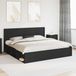 vidaXL Bedframe met opbergruimte en hoofdbord Zwart 180 x 200 cm