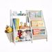 VEVOR Étagère pour livres d'enfants Rangement de jouets pour tout-petits Bibliothèque avec bacs de rangement en tissu et poches latérales, Étagère pour enfants pour chambre d'enfant, salle de jeux, garderie, crèche 850 x 300 x 755 mm
