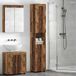 Maison Exclusive Ensemble de meubles de salle de bain TULUM, bois recyclé, 37 x 31,5 x 203 cm