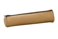 ELBA Tote rond, 17,5 x 4 cm, met ritssluiting, natuurlijk leer, beige