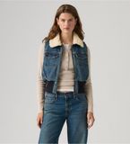 Levi's Middenblauw tiny sherpa vest