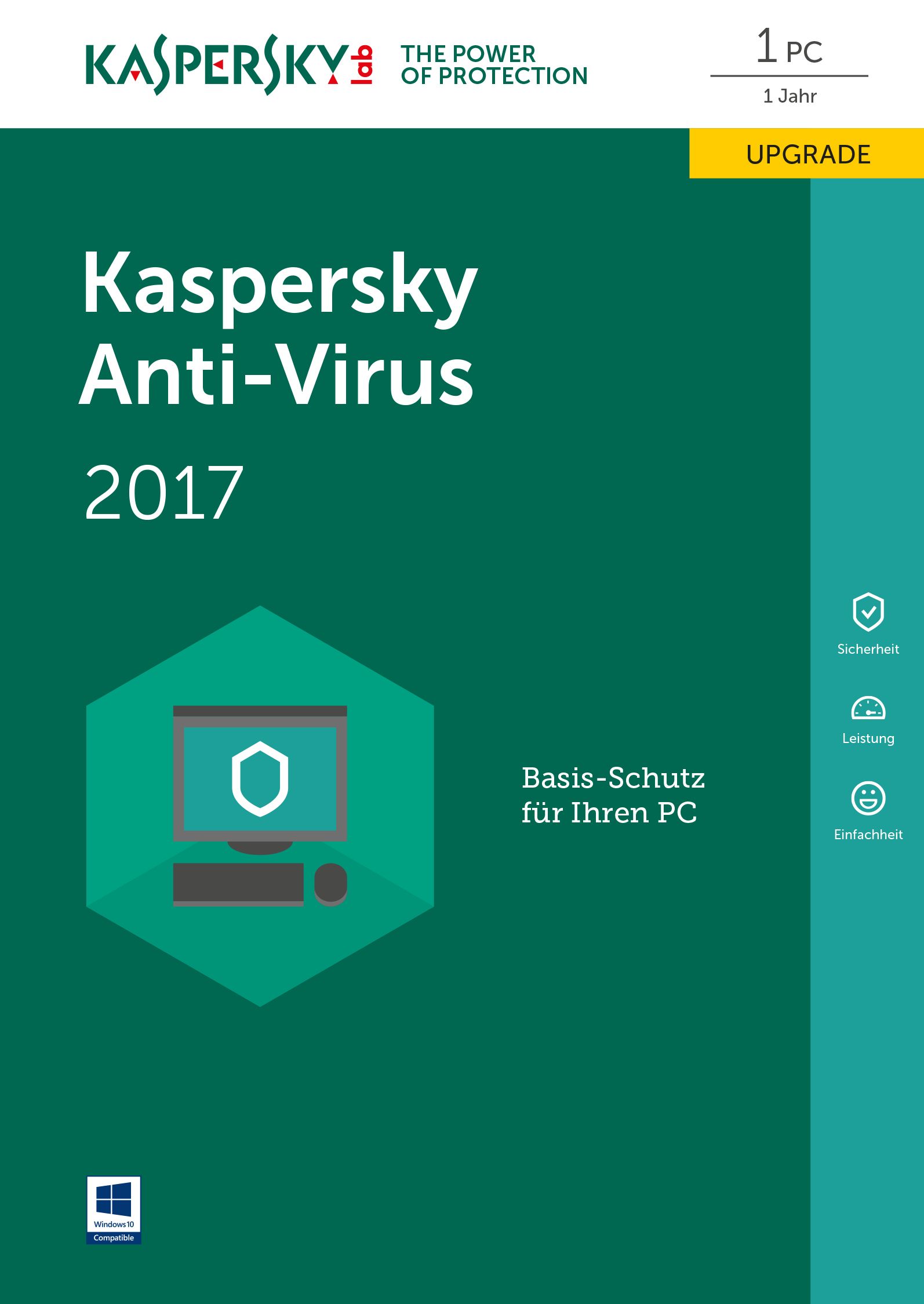 Kaspersky Anti-Virus DACH Edition - 1 Desktop - 1 Year - Renewal - German