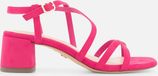 Tamaris Sandalen met hak roze Textiel - Dames - Maat 37