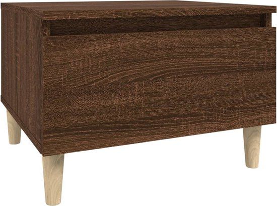 vidaXL Bijzettafel - 50x46x35 cm - Bewerkt Hout - Bruin Eikenkleur