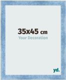 yd. Cadre photo 35x45 cm Bleu clair MDF brossé Pisa