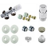 Riko Onderblok Set - Haaks - Rechts - Compleet - 16x2.0 - Chroom