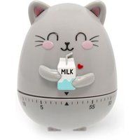 Legami - Keukentimer, motief Kitty, handmatig instelbaar, 60 minuten, zonder batterij, diameter 6 cm, hoogte 8 cm