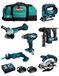 MAKITA Set MPK18623A (DDF482 + DHR171 + DGA504 + DSS610 + DJV182 + DJR185 + 2 x 3,0 Ah Batteries + DC18RC chargeur + LXT600 mallette)