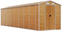 vidaXL Tuinschuur 191x725x198 cm Gegalvaniseerd Staal Lichtbruin