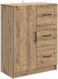 vidaXL Dressoir Artisanaal eiken 66 x 34,5 x 87 cm Bewerkt hout