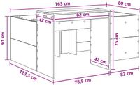 vidaXL Kinderhoogslaper met bureau Sonoma Eiken 80 x 160 cm