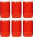 Spaas Grafkaars/gedenklicht - 6x - Rood - 7 x 18 cm - 9 dagen brandtijd