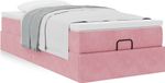 Maison Exclusive - Cadre de lit ottoman avec matelas rose 90x190 cm velours