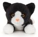 Uni-Toys - Kat zwart-wit, liggend - 20 cm