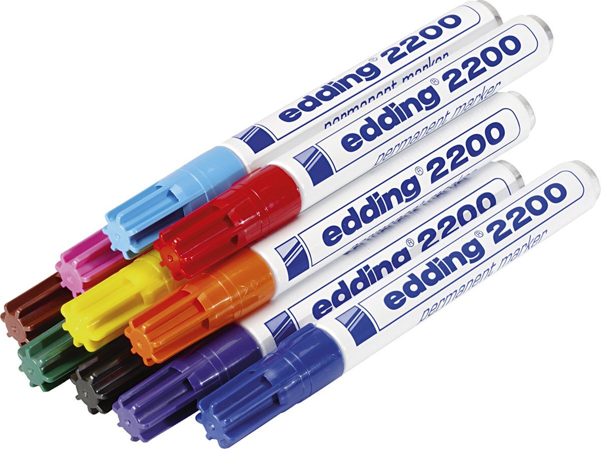 Edding Markers 2000, diverse kleuren, lijndikte 1,5-3 mm, 10 stuk/ 1 doos