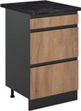 Vicco Keukenonderkast R-Line, Goudkleurig Eiken/Antraciet, 50 cm