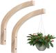 Ibenzoa® Crochets muraux en bois, set de 2, beige