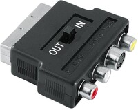 Hama AV Adapter, S-VHS socket/3 RCA sockets - Scart plug, 4 pins