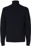 Selected Homme Heren trui SLHDANE LS KNIT STRUCTURE ROLL NECK regular fit Blauw XXL