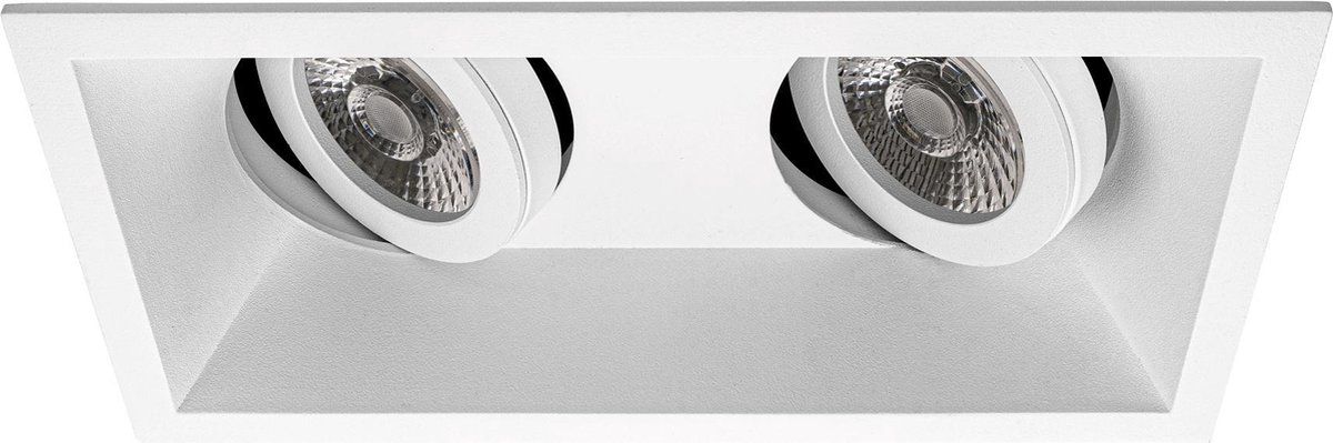 Philips Premium Inbouwspot Hauke Wit Verdiepte dubbele spot Sceneswitch Met LED