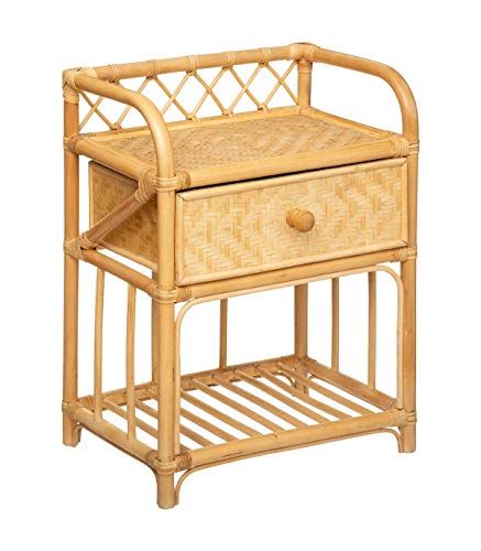 Atmosphera ATM-179012 Nachtkastje - 1 lade - Rotan - Bamboe - 60 cm