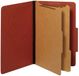 Pendaflex Gerecyclede Classificatie Bestandsmappen, 2 verdelers, 2 "Embedded Fasteners, 2/5 Tab Cut, Wettelijke grootte, Rood, Doos van 10