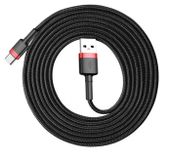 Baseus CATKLF-U91 USB-kabel USB 2.0 3 m USB A naar USB C Zwart, Rood