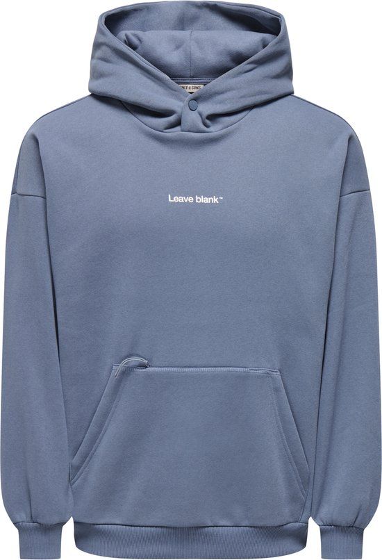 ONLY&SONS - ONSTYSON OVZ LS HOODIE SWEAT LB Heren L Vintage Indigo Katoen/Polyester